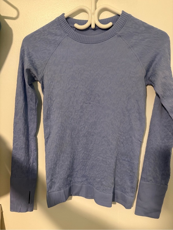 lululemon athletica Tops - lululemon athletica Light Blue Long Sleeve Textured Shirt